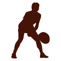 Silueta de receptor de tenis Diseño PNG