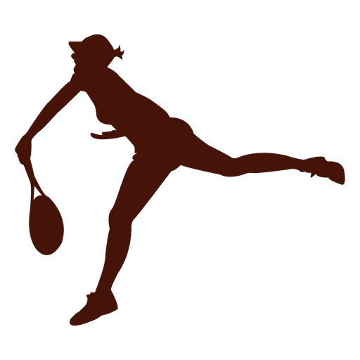 Tennis girl hitting ball PNG Design