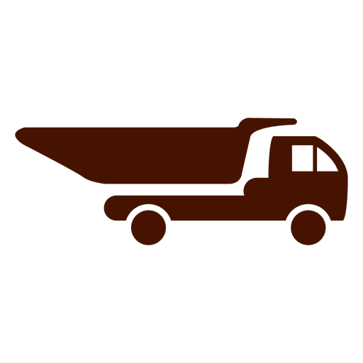 Ícone de silhueta de caminhão basculante Desenho PNG