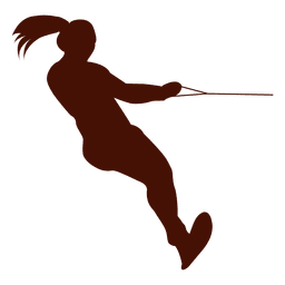 Silueta de diversión de esquí acuático Diseño PNG