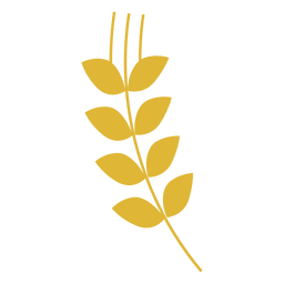 Yellow wheat sihouette PNG Design