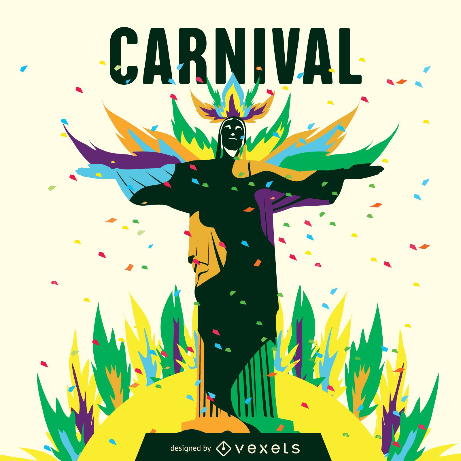 ilustração do carnaval carioca