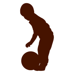 Silhueta de bebê jogando bola Desenho PNG