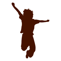 Silhueta de criança pulando Desenho PNG Transparent PNG
