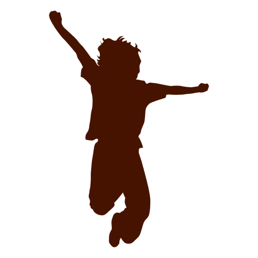 Kid Jumping Silhouette PNG Design