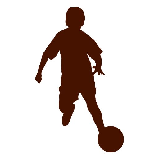 Junge der Fußball mit Ballschattenbild spielt PNG-Design