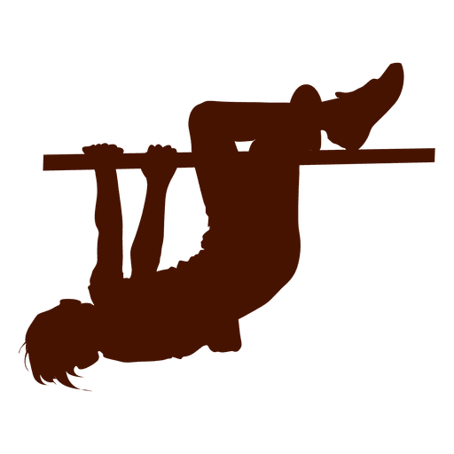 Menino escalador brincando de silhueta Desenho PNG