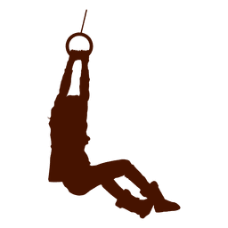 Criança brincando pendurada no ringue Desenho PNG
