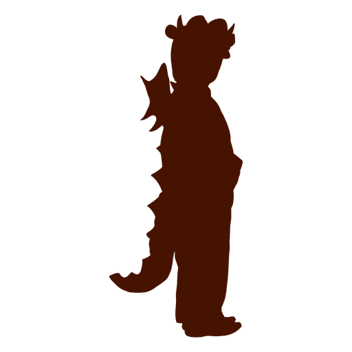 Child lizard Halloween costume silhouette