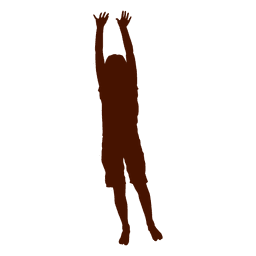 Girl stretching sport silhouette PNG Design