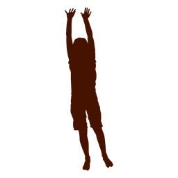 Niña estirar deporte silueta Diseño PNG