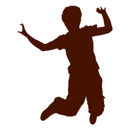 Chico adolescente bailando silueta Transparent PNG