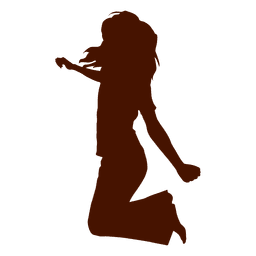 Teen girl jumping high silhouette PNG Design Transparent PNG