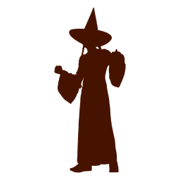 Halloween witch costume silhouette PNG Design