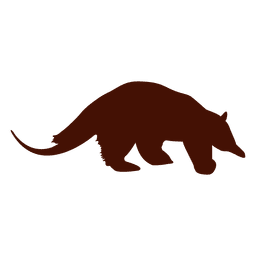 Silueta de oso hormiguero arándano Diseño PNG