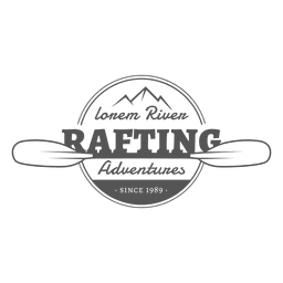 Abzeichen Hipster Rafting Label PNG-Design
