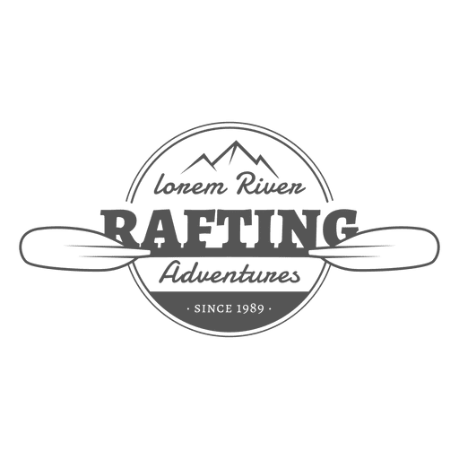 Abzeichen Hipster Rafting Label PNG-Design