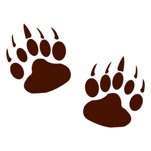 Bear animal footprints PNG Design
