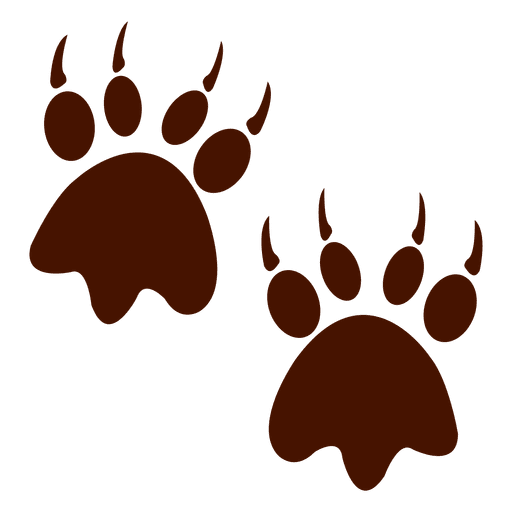 Animal huella de oso Diseño PNG