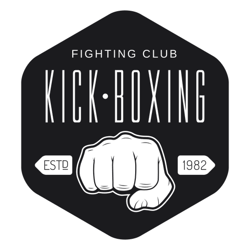 Logotipo do clube de kickboxing Desenho PNG