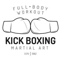 Boxing kickboxing fight label PNG Design