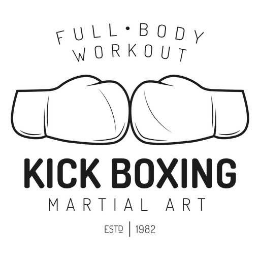 Rótulo de luta de boxe e kickboxing Desenho PNG