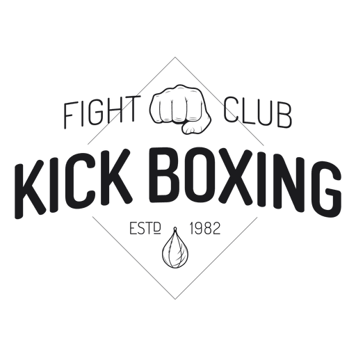 Insignia de etiqueta de pelea de boxeo kickboxing