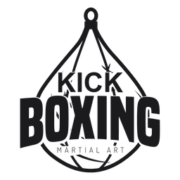 Boxing kickboxing fight logo badge label PNG Design