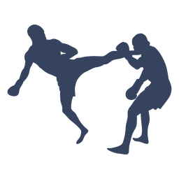 Boxing kickboxing fight silhouette PNG Design