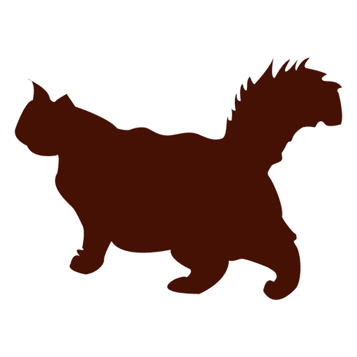 Silhueta de animal de estimação de gato grande caminhando Desenho PNG