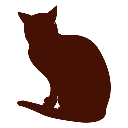 Sitzende Katze Haustier Silhouette PNG-Design