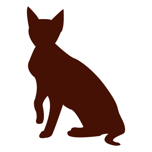 Mascota de silueta de gato Diseño PNG