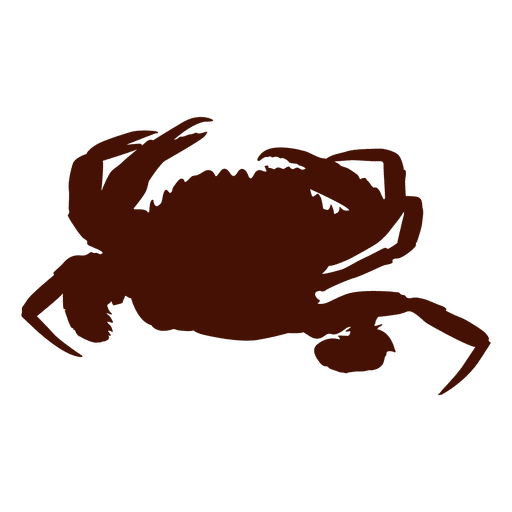 Krabbenschattenbildillustration PNG-Design
