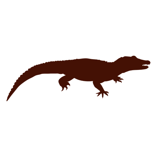 Silhueta de crocodilo Desenho PNG