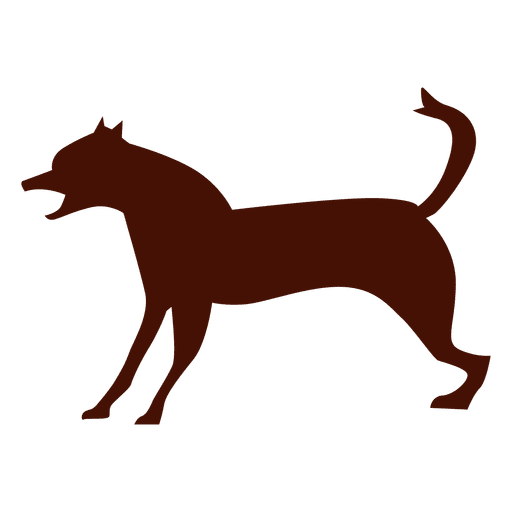 Angry dog shouting silhouette - Transparent PNG & SVG vector file