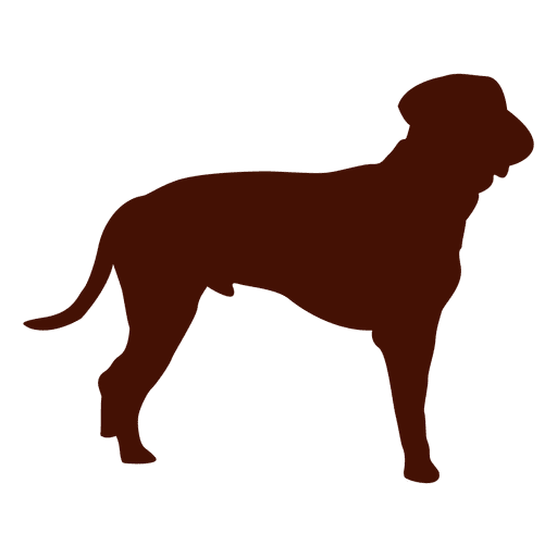 Dog silhouette in red PNG Design