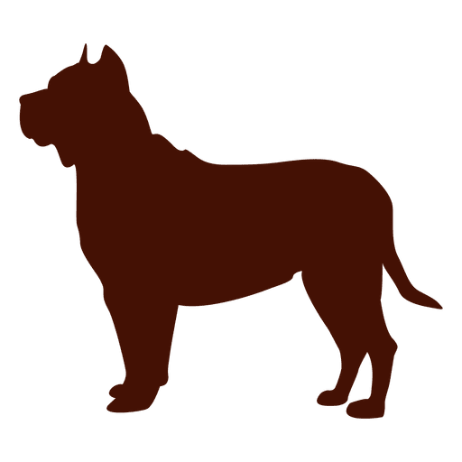Pitbull dog silhouette