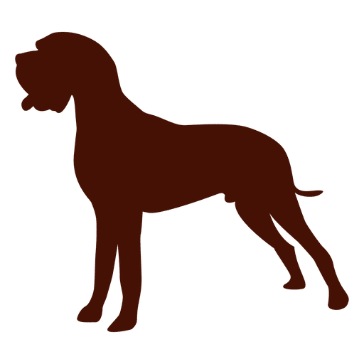 Silhueta de cachorro em pé Desenho PNG