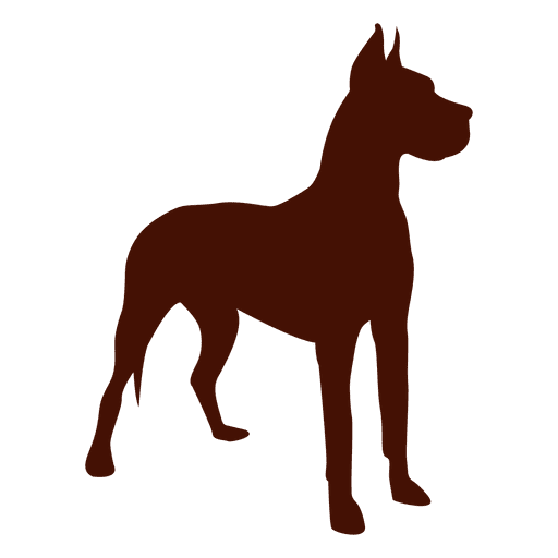 Silhueta de cachorro em pé Desenho PNG