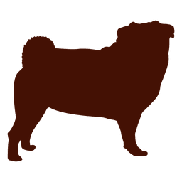 Dog pug silhouette