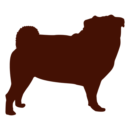 Dog pug silhouette