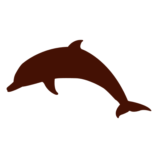 Dolphin jumping silhouette PNG Design