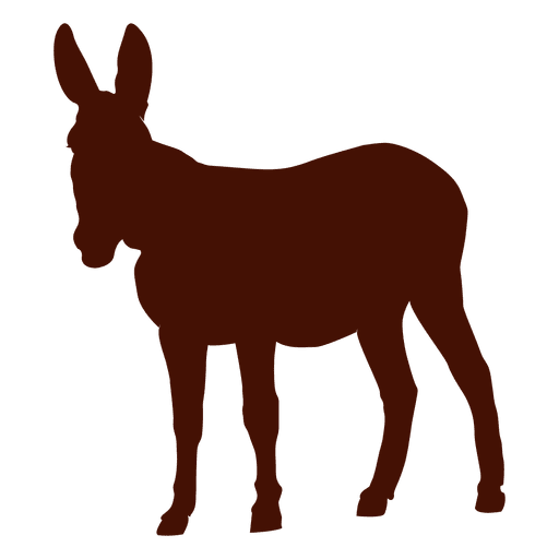 Silhueta de burro em vermelho Desenho PNG