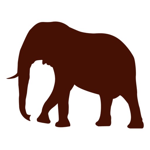 Elephant walking silhouette PNG Design