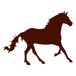 Design PNG E SVG De Frente Cavalo Fazenda Correndo Silhueta Para Camisetas