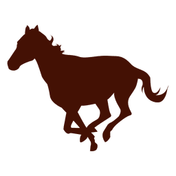 Executando a silhueta do cavalo de fazenda Desenho PNG