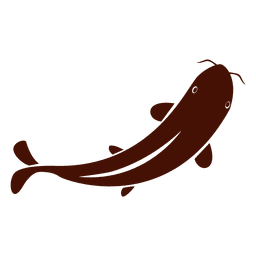 Silhueta de peixe koi Desenho PNG