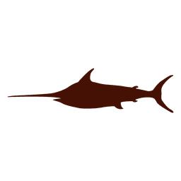 Pez espada pez silueta Diseño PNG