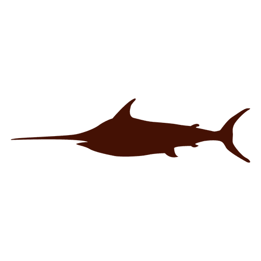 Fish swordfish silhouette PNG Design