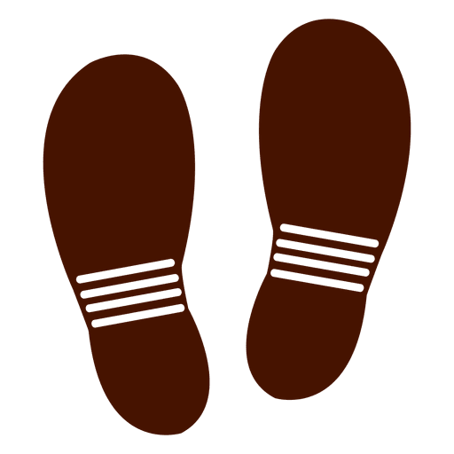Pegadas de chinelos